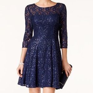 Fit & Flare Dress in Navy Blue - NEW YEARS READY🥂